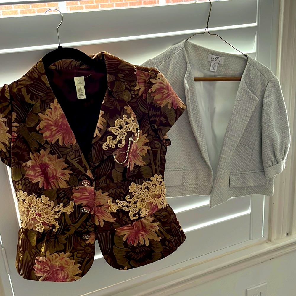 Cute cropped jackets! Will sell both together for $30!